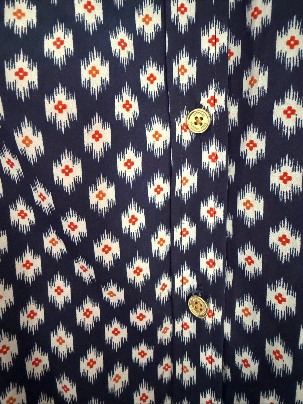 Michael Kors Ikat Button-Front Dress